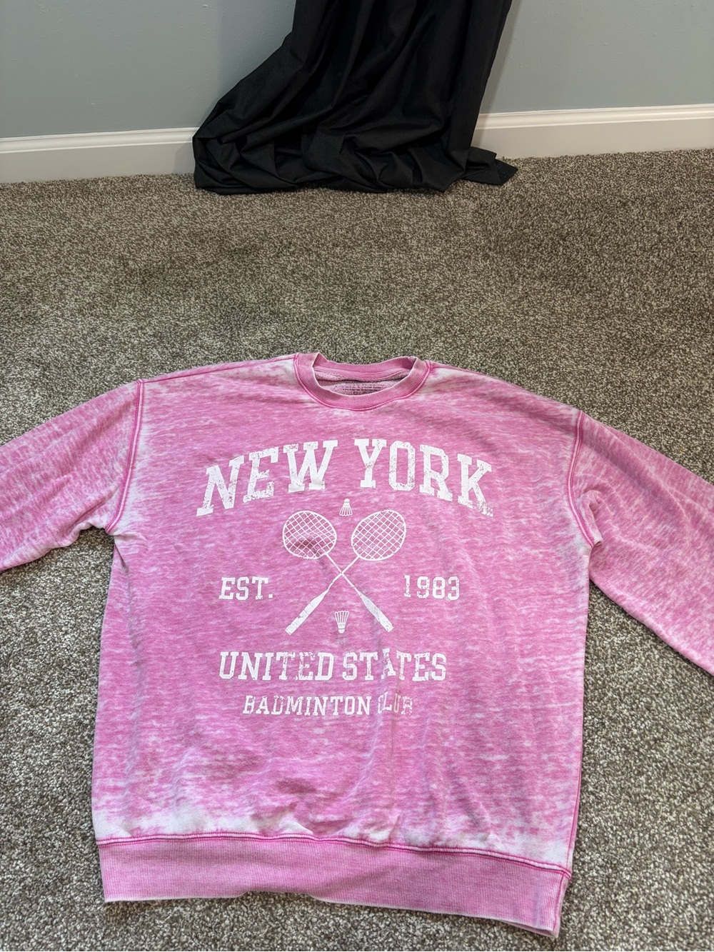 Pink New York Graphic Crewneck Sweatshirt